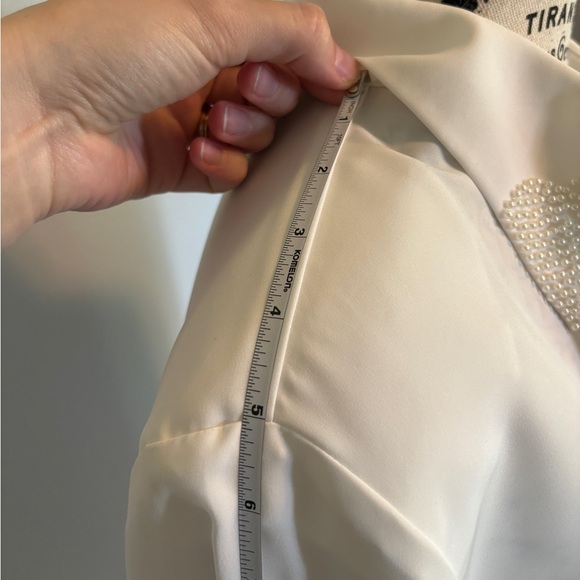 Women’s White Embellished Lapel Button Up - Baxter & Wells Approx Medium (6-8) - Picture 9 of 12